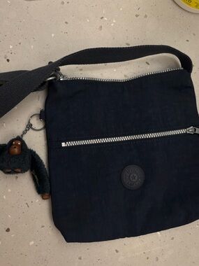 Kipling navy blue Crossbody with Monkey Charm